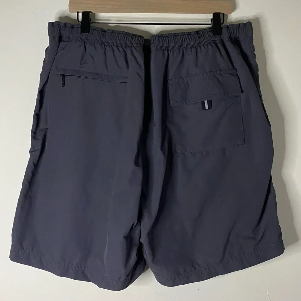 Eddie Bauer Gray Adjustable Waist Belted Shorts Size XL